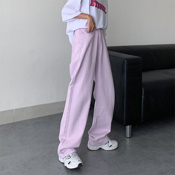 Lavender Skater Girl Wide Jeans Maxct