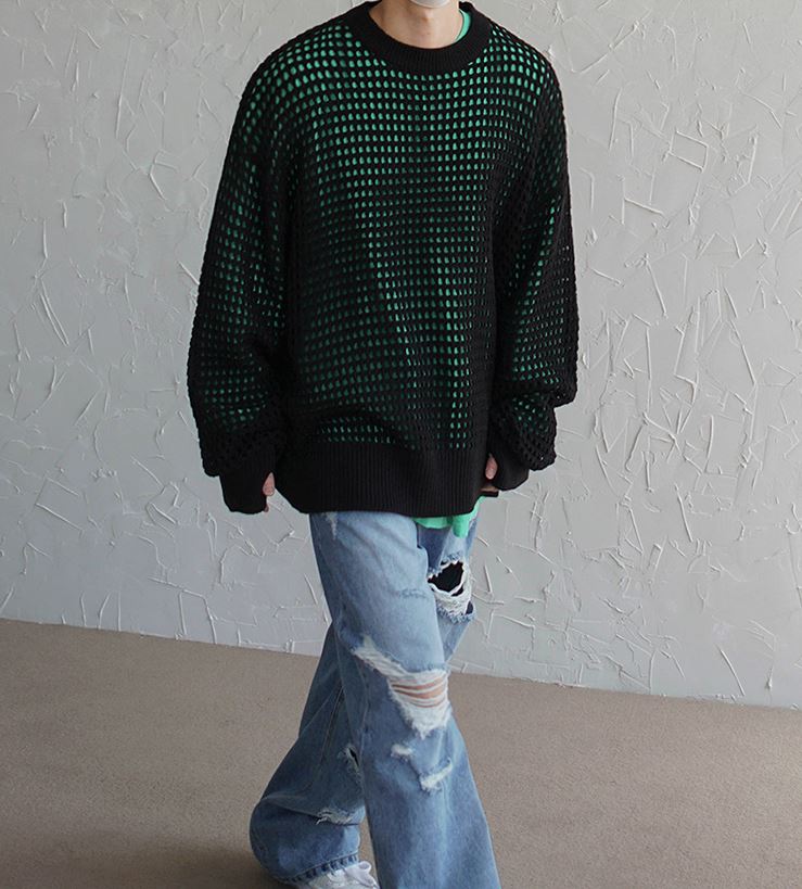 Maxct 5159 Knitted Hole Sweater