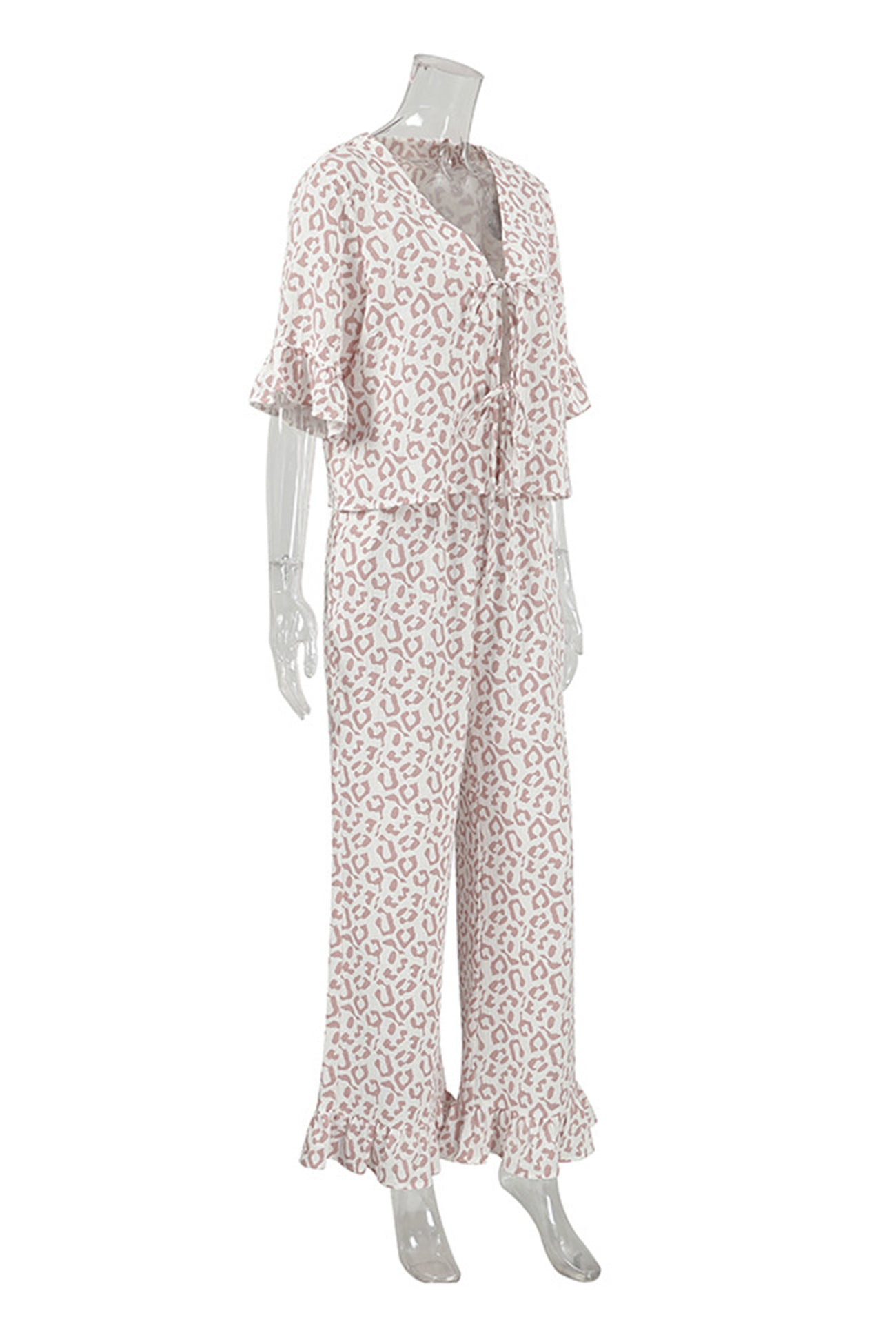 Maxct Printed Ruffle Tie-up Shirt Cotton Suits