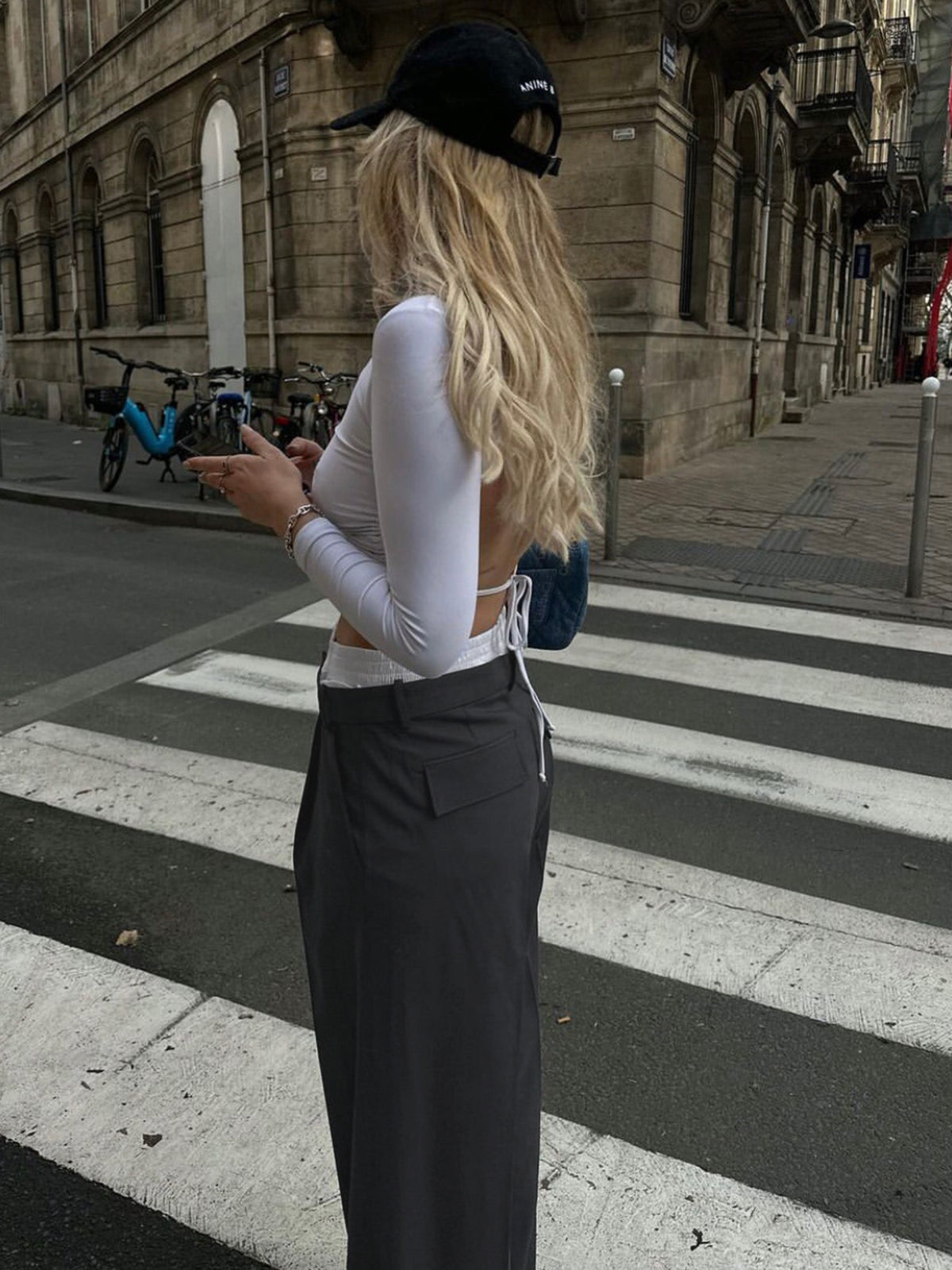 Maxct Off Duty Reversible Waistband Wide Leg Pants