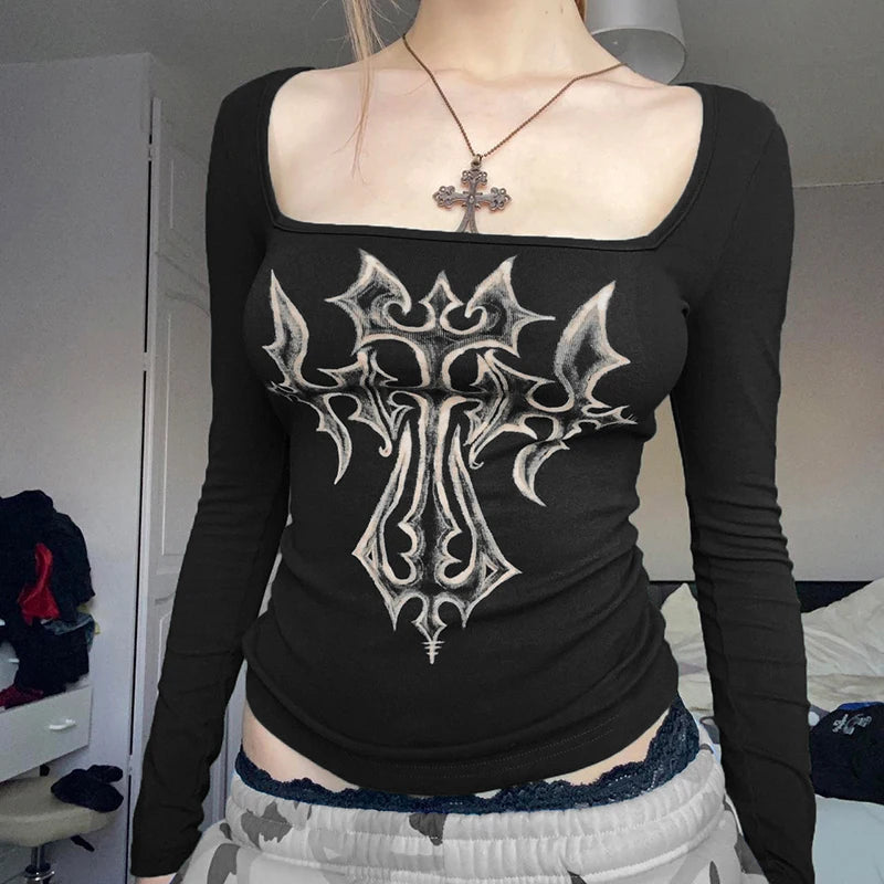 Maxct &Grunge Cross Bleached Top