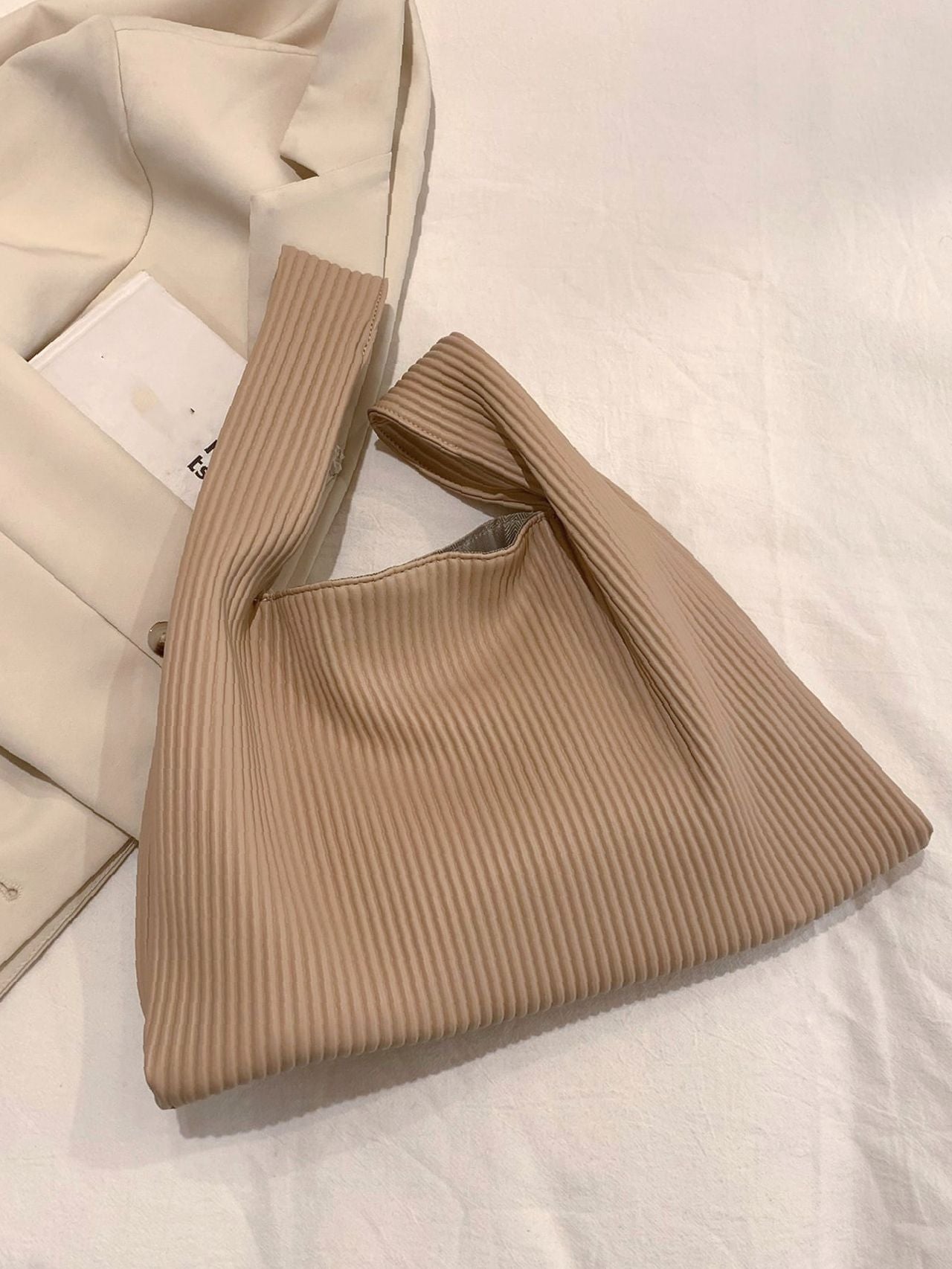 Maxct - Minimalist Embossed Top Handle Bag  - Women Tote Bags