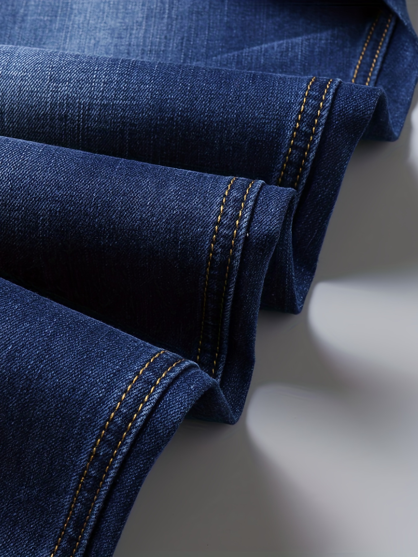 Men's Straight Leg Slim Stretch Retro Jeans Mid Waist Basic Zipper Wash Denim Pants