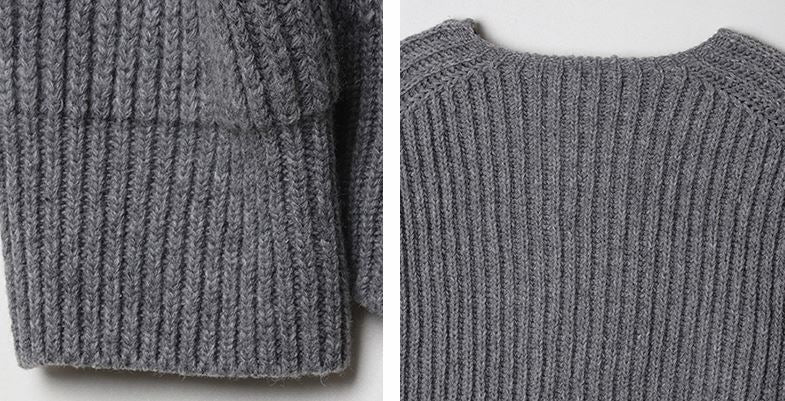Maxct 4454 KNITTED ROUND-NECK CARDIGAN SWEATER
