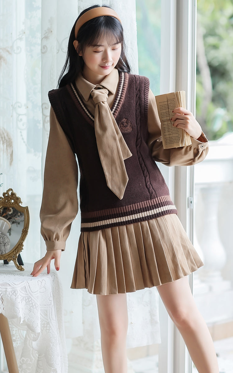 Prep School Vest & Dress Set Maxct
