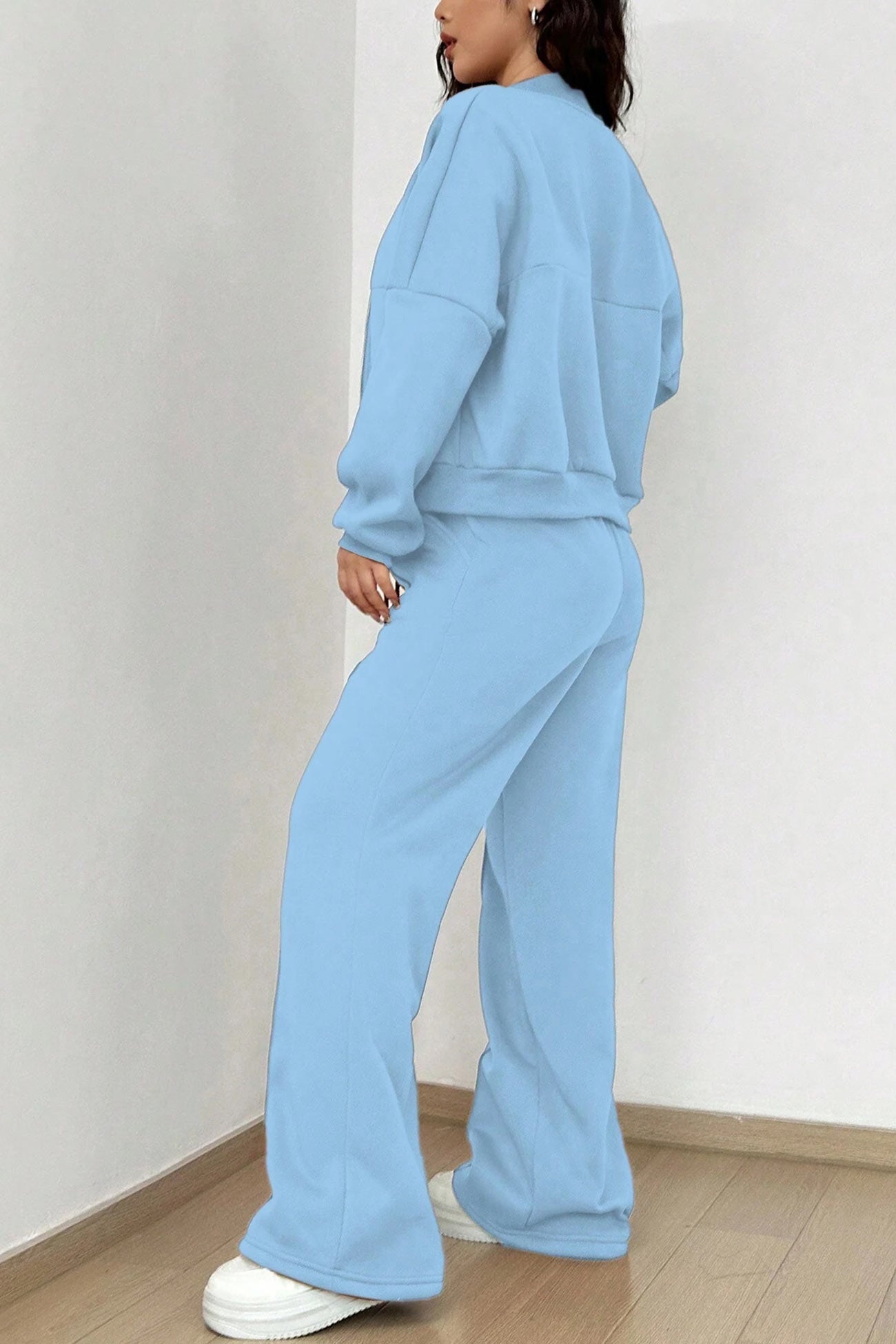 Maxct Zip-up Collarless?Cardigan Pants Set
