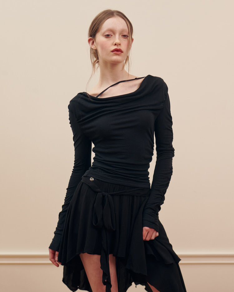 Balletcore Asymmetrical Mid Skirt Maxct