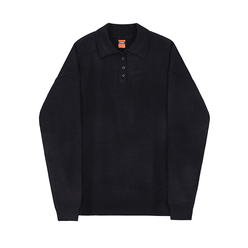 Maxct 2590 Knitted Half Button Up Sweater