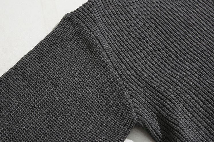 Maxct 5519 Knitted Quarter Button-Up Shirt Sweater