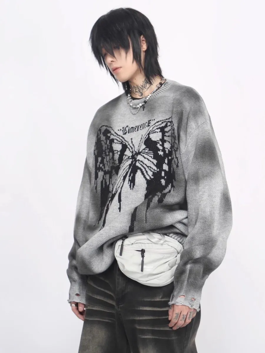 Maxct [Mz]broken Holes Sweater Na1474