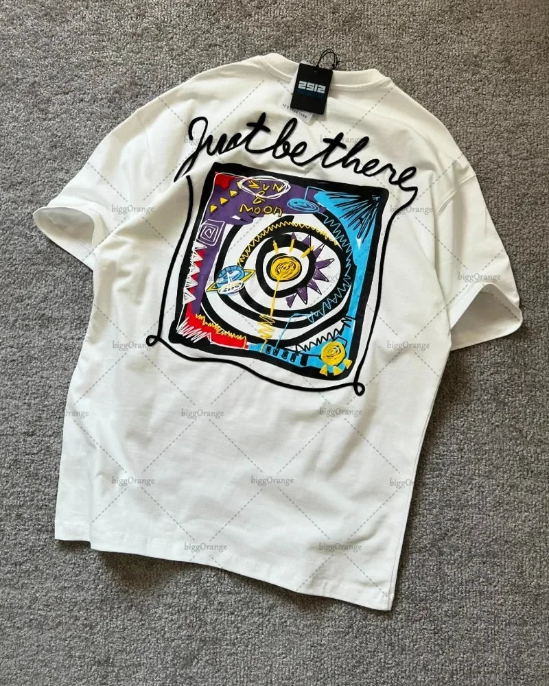 Maxct Y2k Harajuku High Street Retro Tops Trendy Fashion Casual T-Shirts Women Letters Poker Print Oversized Short-Sleeved Tops Men