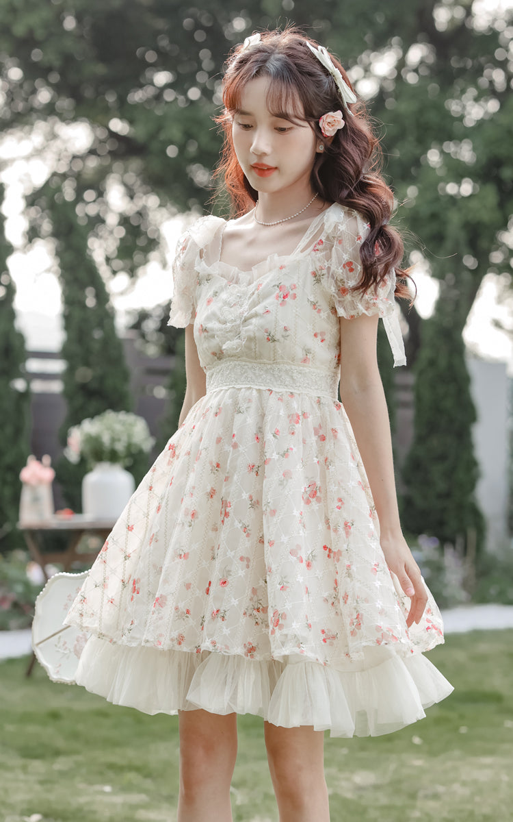 Dainty Rose Petticoat Mini Dress Maxct