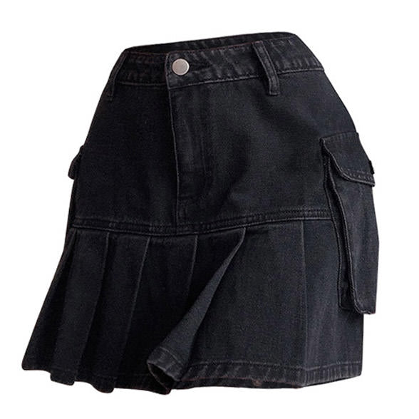 Meet Me On Campus Denim Skirt Maxct