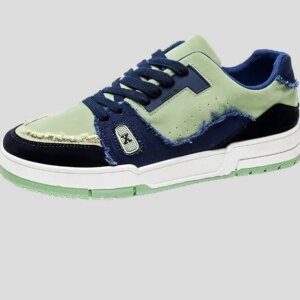 Green Sneakers Classic Low-top Color-block for Men Maxct