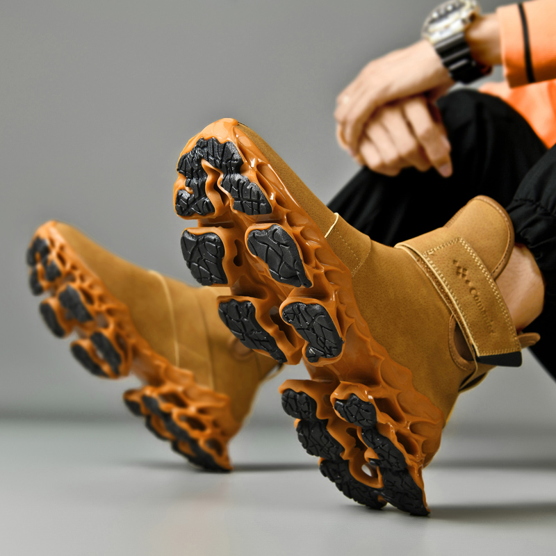Warm Plush High-top Blade Sneakers - true deals club