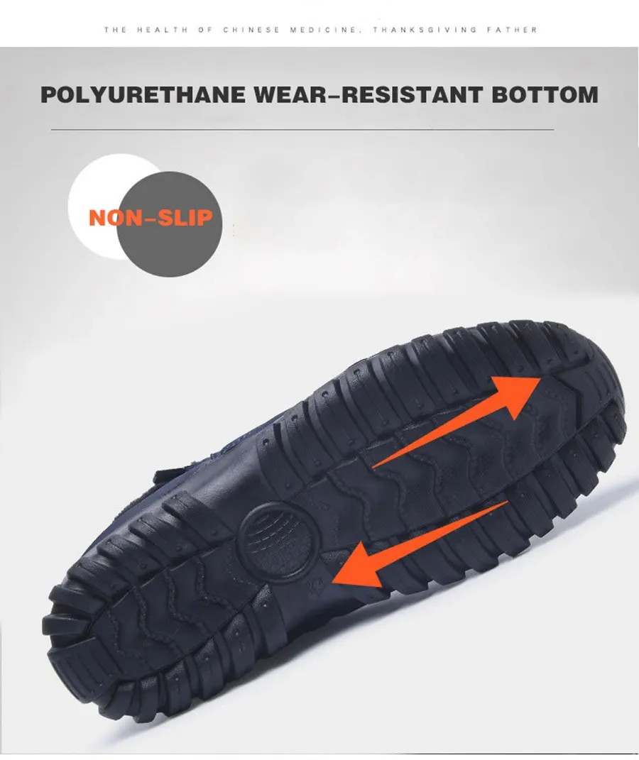 Winter Men's Waterproof Ankle Snow Boots with Non-Slip Soles - true deals club