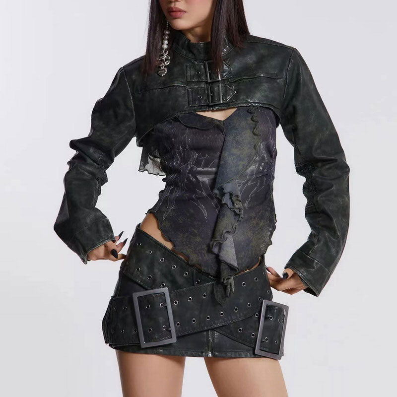 Huge Buckle Micro Skirt Maxct