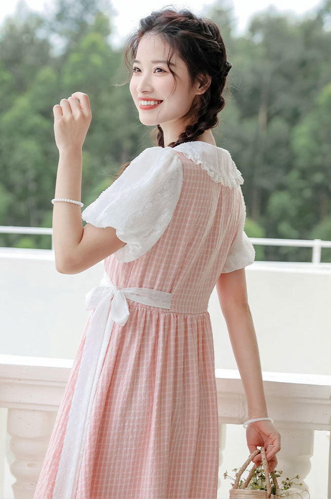 Gingham Picnic Twofer Dress Maxct