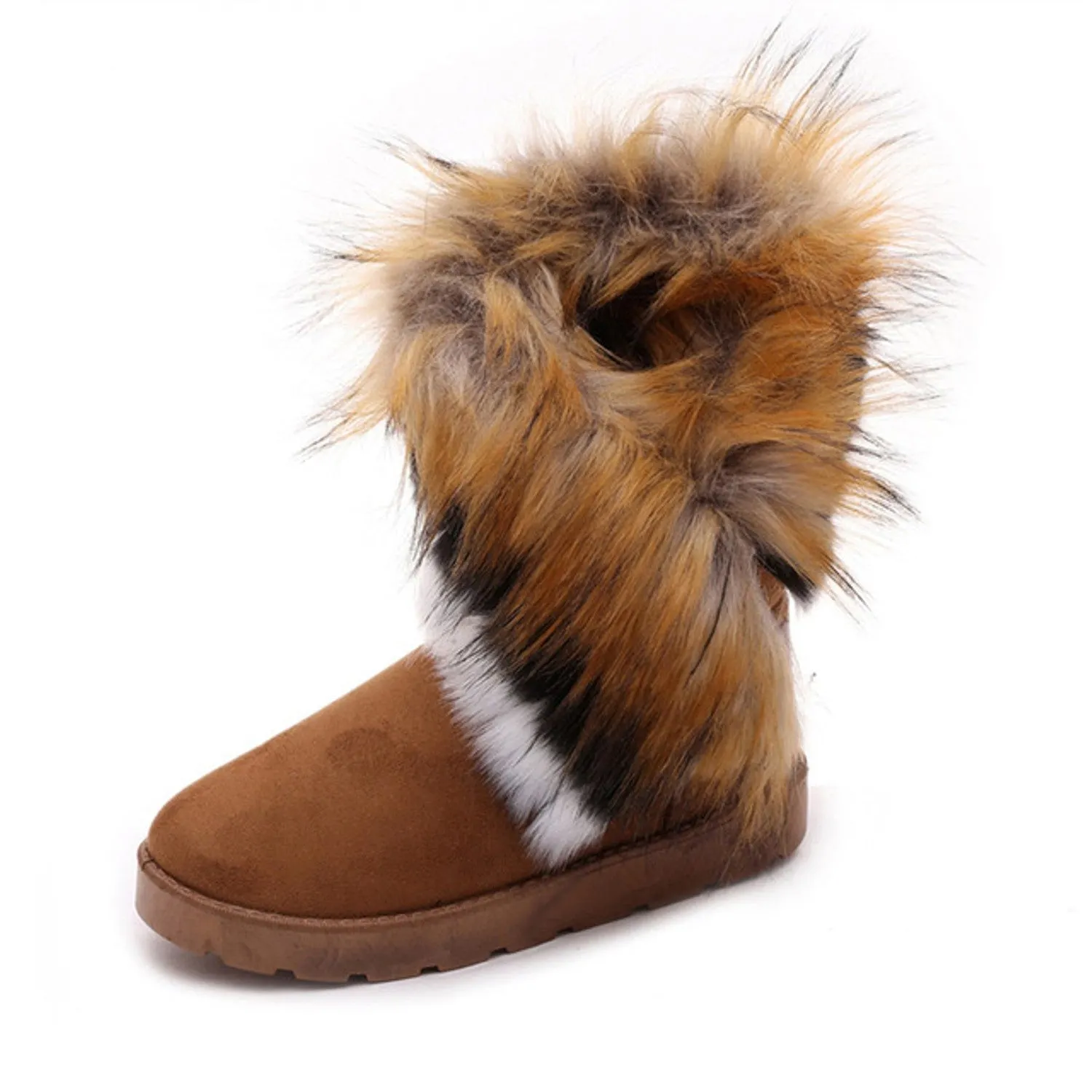 Suede Faux Fur Snow Boots Maxct