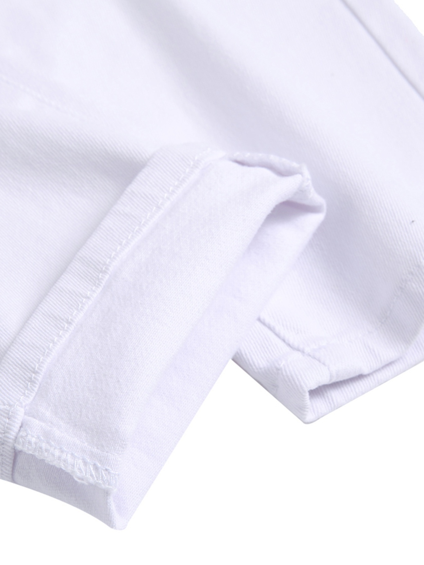 Men's Casual Ripped Slim Fit White Cotton Jeans