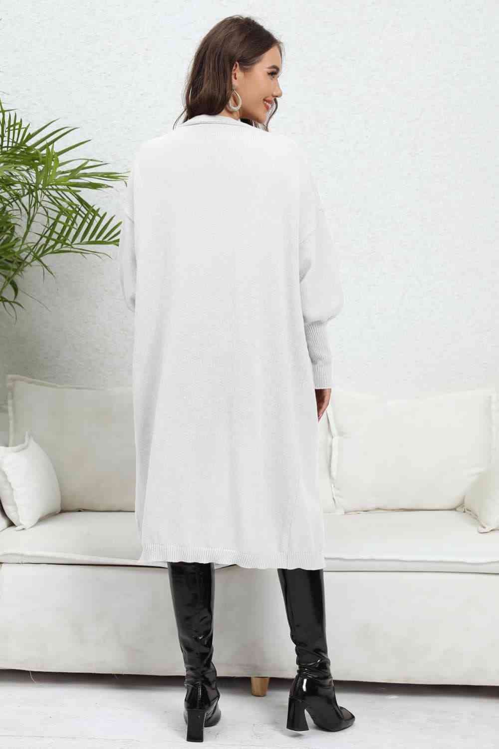 Maxct &Open Front Dropped Shoulder Cardigan