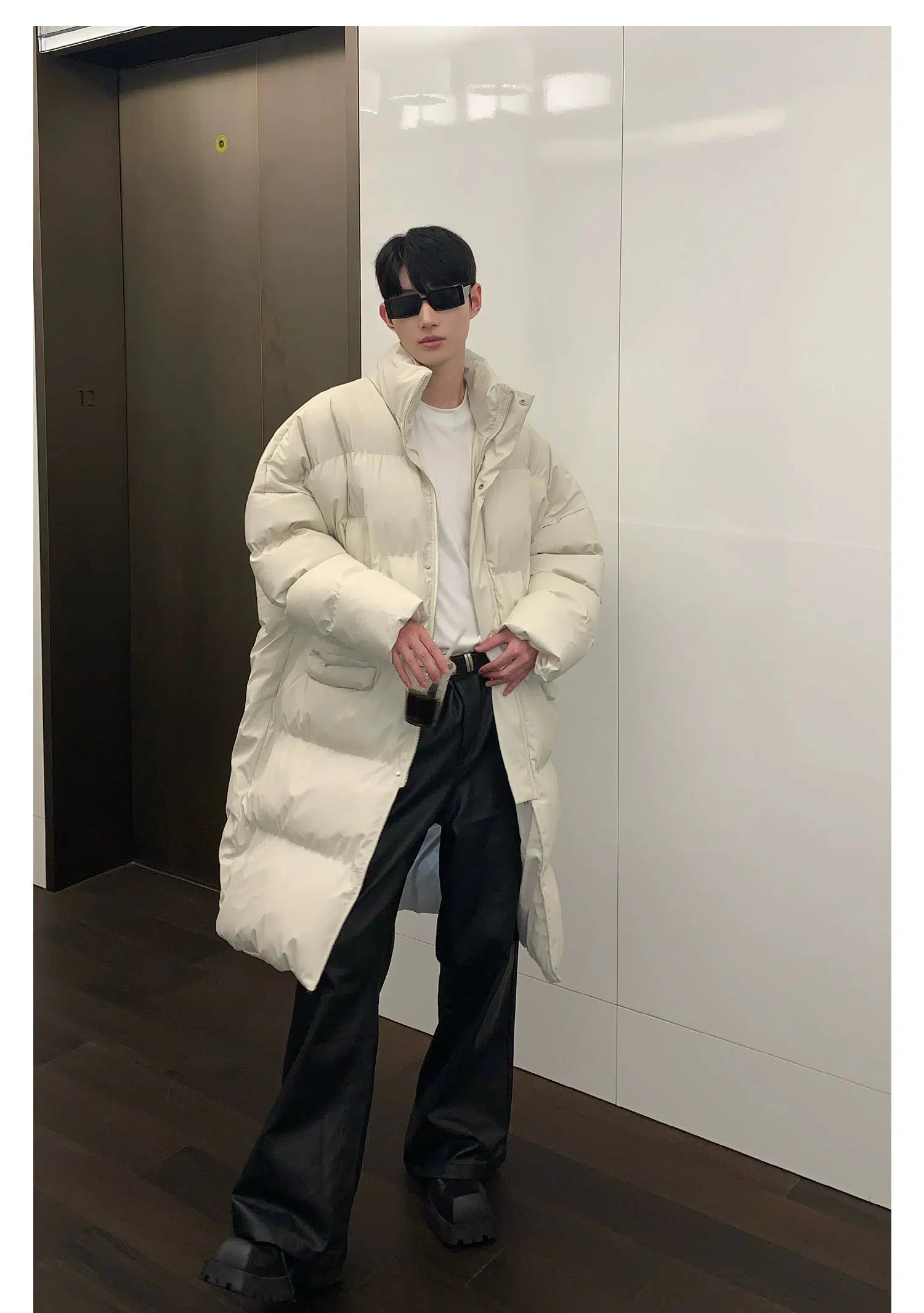 Maxct Stand Collar Puffer Jacket with Scarf