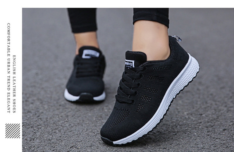Women's Casual Breathable Mesh Flat Sneakers - true deals club