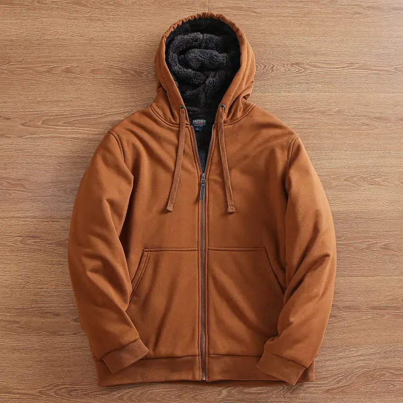 Maxct Sherpa Fleece Hooded Sweatshirt Jacket