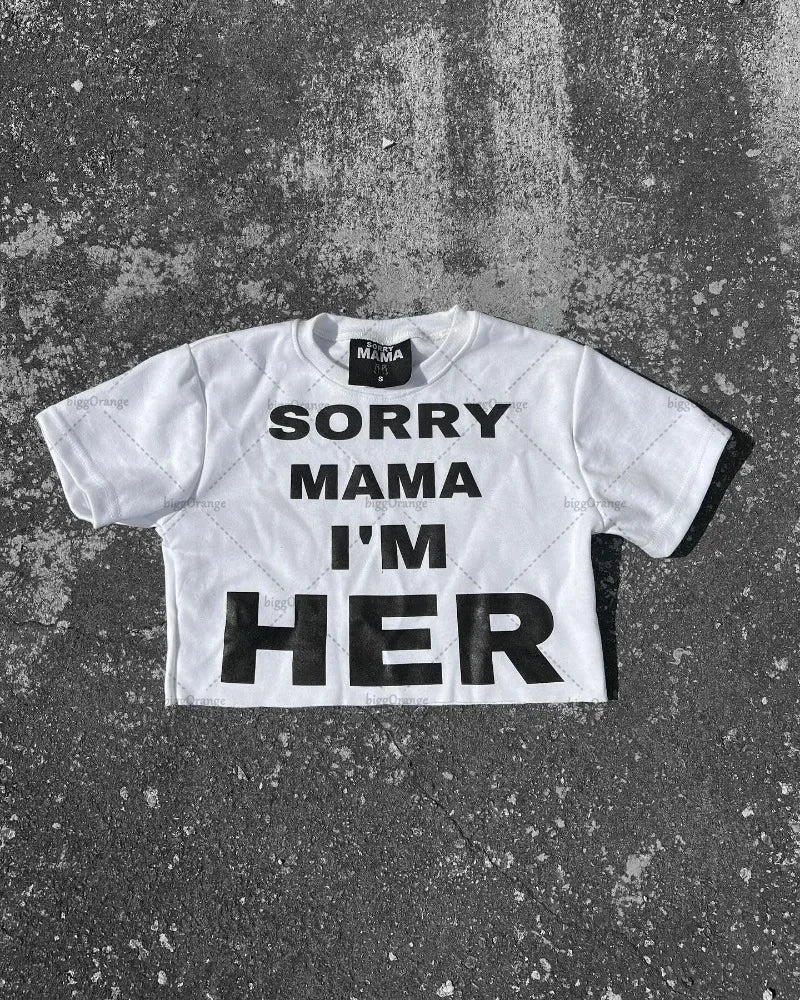 Maxct Street Harajuku Retro Casual Clothing Gothic Punk Round Neck Short-sleeved Women Y2k Letter Printed Oversized Top T-shirt Men