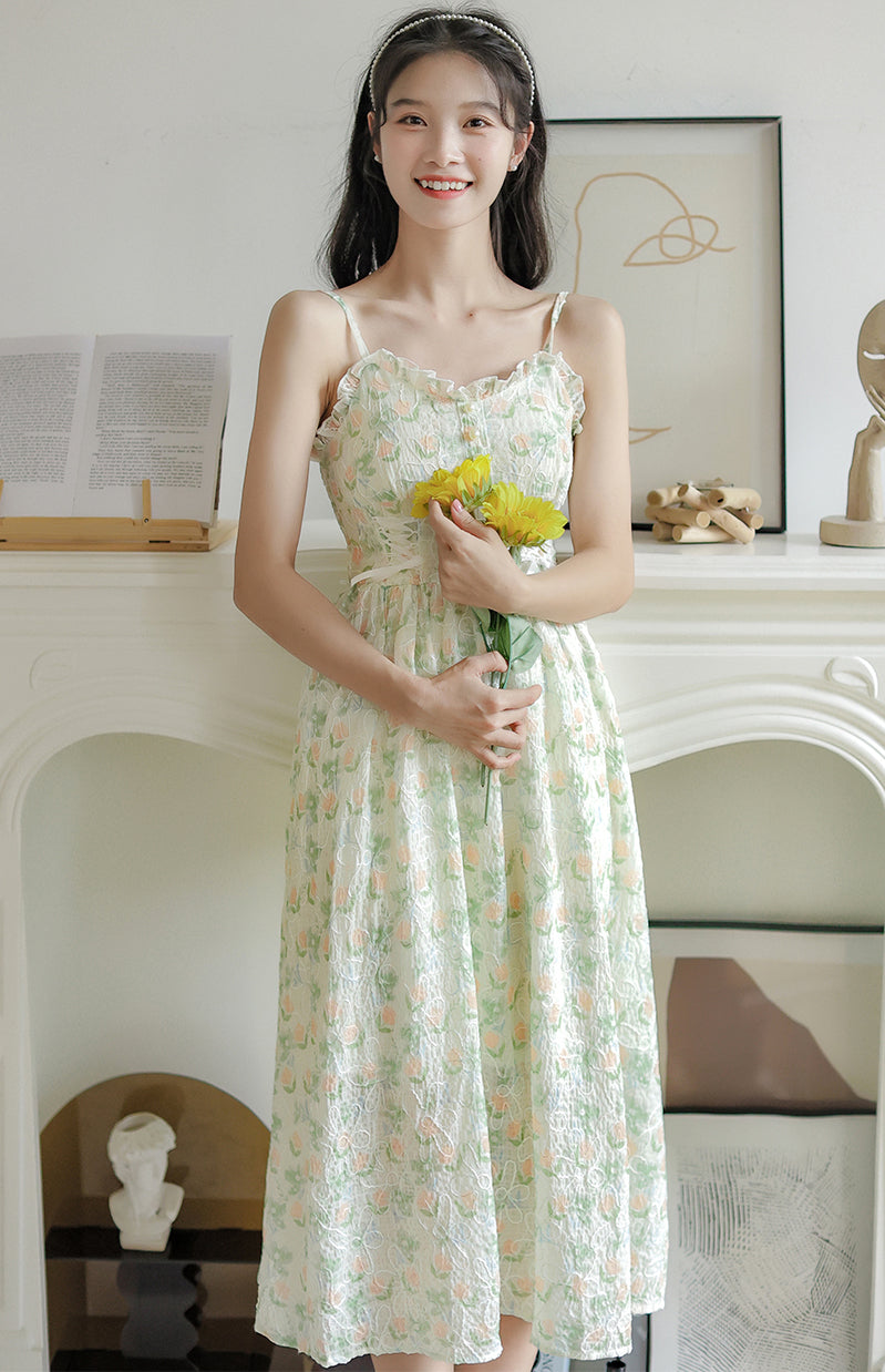 Watercolor Garden Cami Dress Maxct