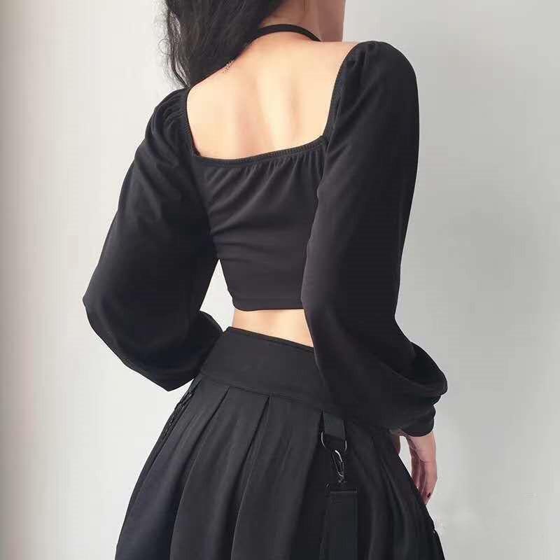 Maxct &Chain Detailed Square Neck Crop Top