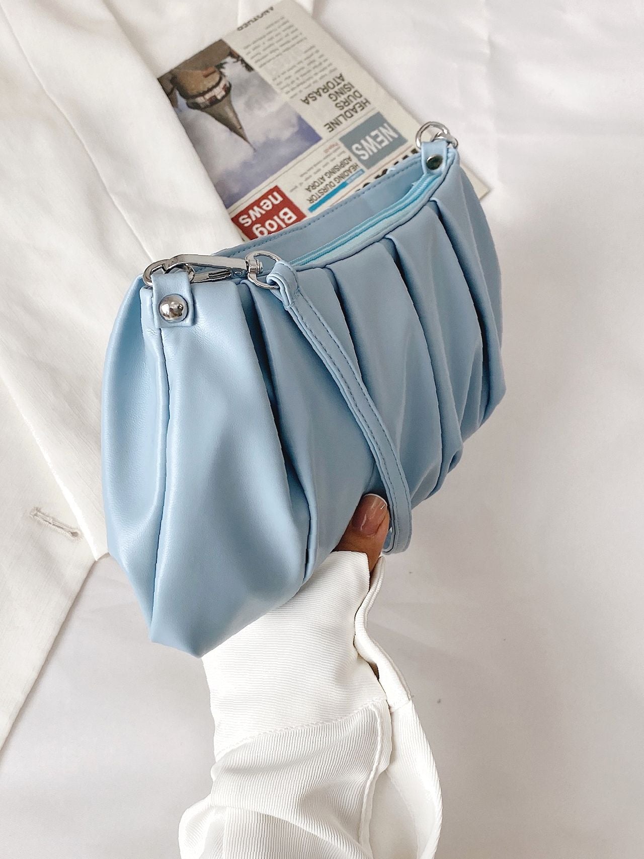 Bag For Love - Minimalist Ruched Bag  - Women Maxct Bags