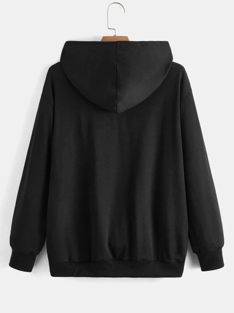Zipper cardigan hooded European and American style Y2K retro loose version personalized street eagle print women's sweatshirt