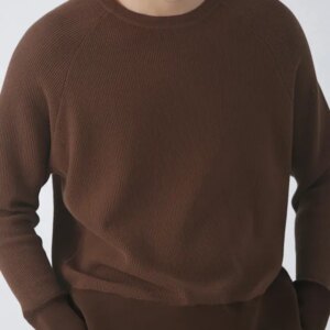 Maxct - Mens Round Neck Knitted Solid Color SweaterI