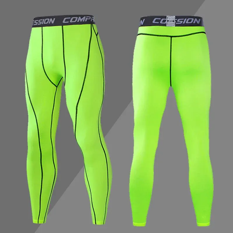 Fitness Compression Trousers Men's Tight Leggings for Gym and Athletics Maxct