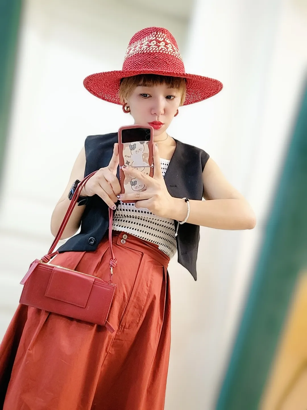 Straw Hat Japanese Style Black Brown Panama Women's Beach Big Brim