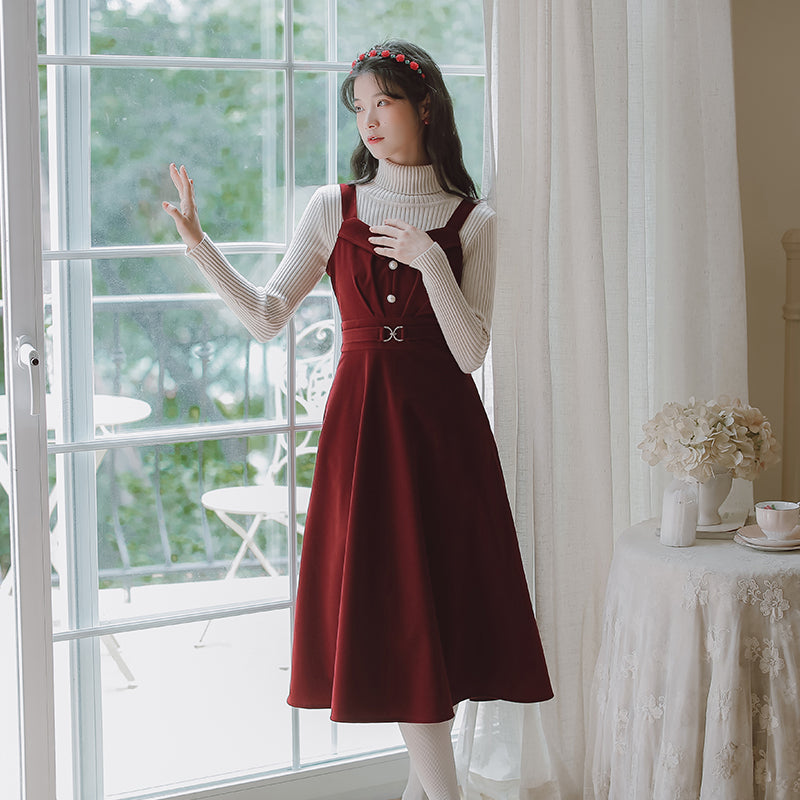 Corduroy Pearl Cami Midi Dress Maxct