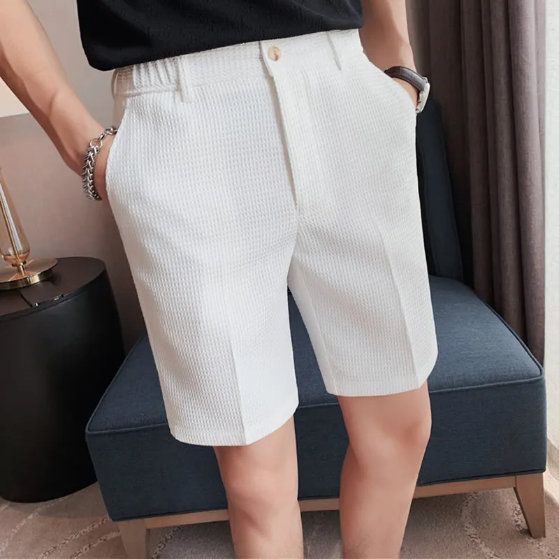 Maxct Plaid Embossed Casual Shorts