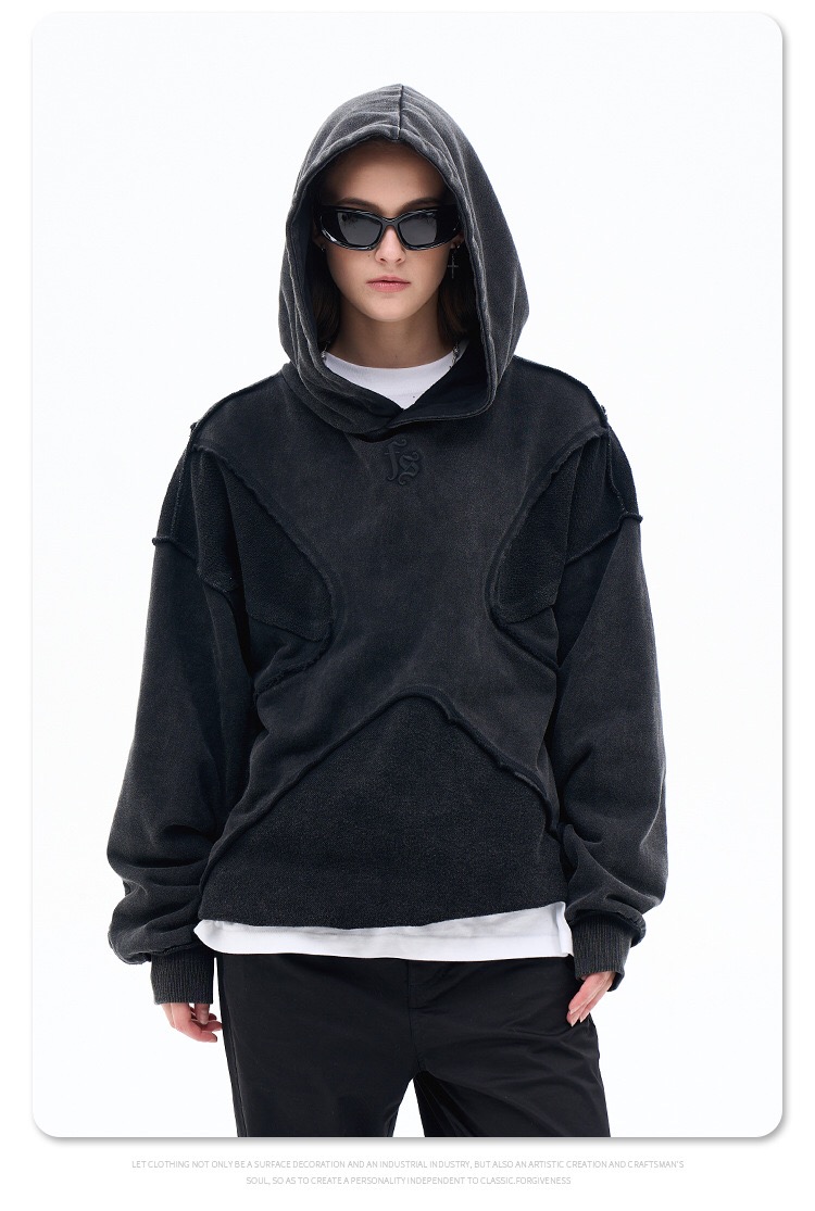 Solid High Street Patchwork Hoodies - true-deals-club