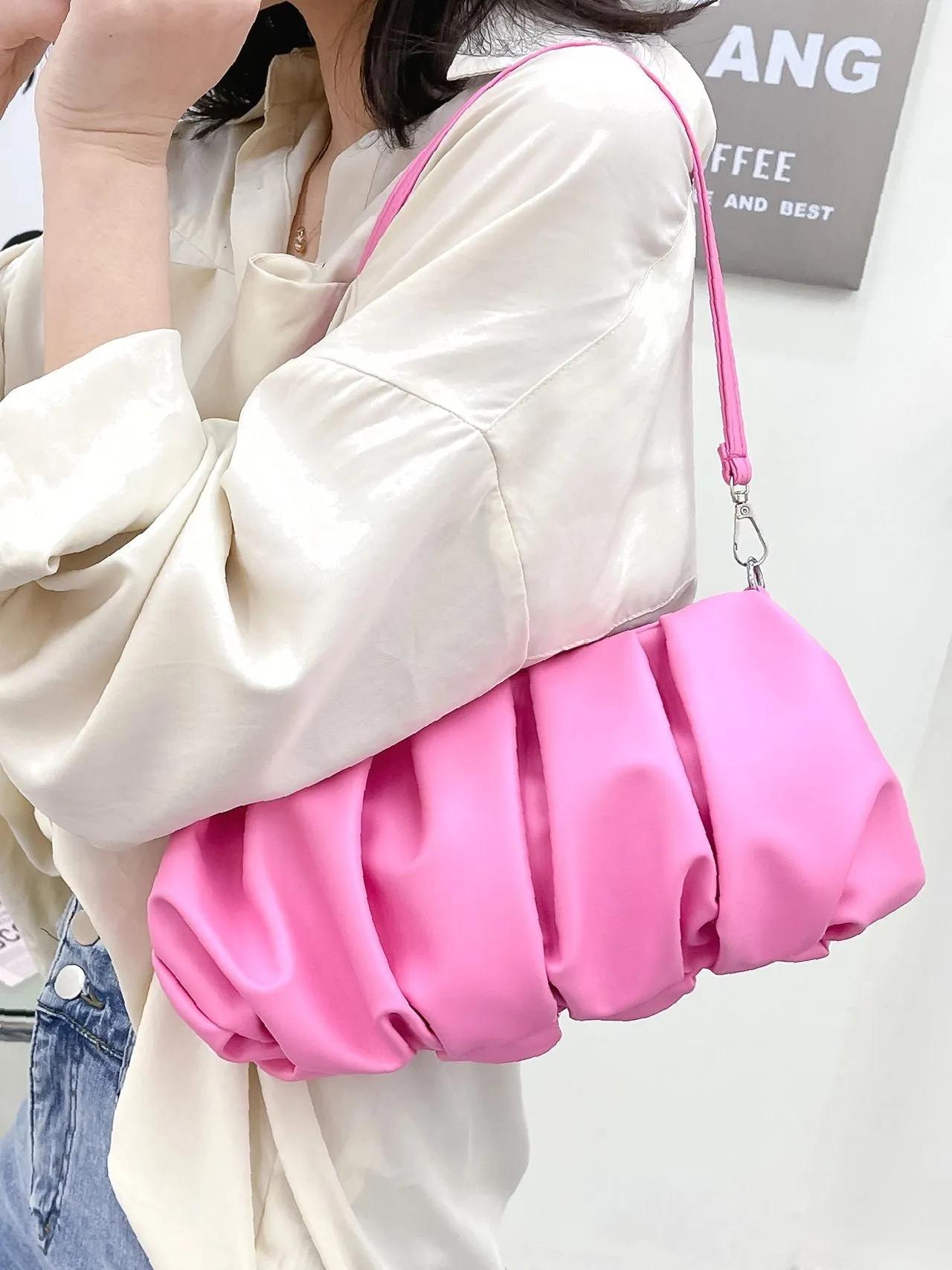 Bag For Love - Minimalist Ruched Bag  - Women Maxct Bags