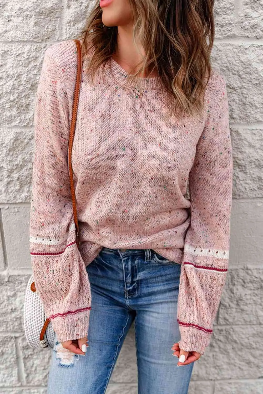 Maxct &Multicolored Pilling Detail Ribbed Trim Sweater - Image 3