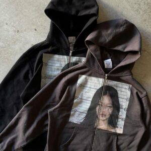 Maxct New Retro Large Print Zipper Hoodie Streetwear Men and Women Streetwear Hip Hop Loose Harajuku Korean Casual Hooded Sweatshirt