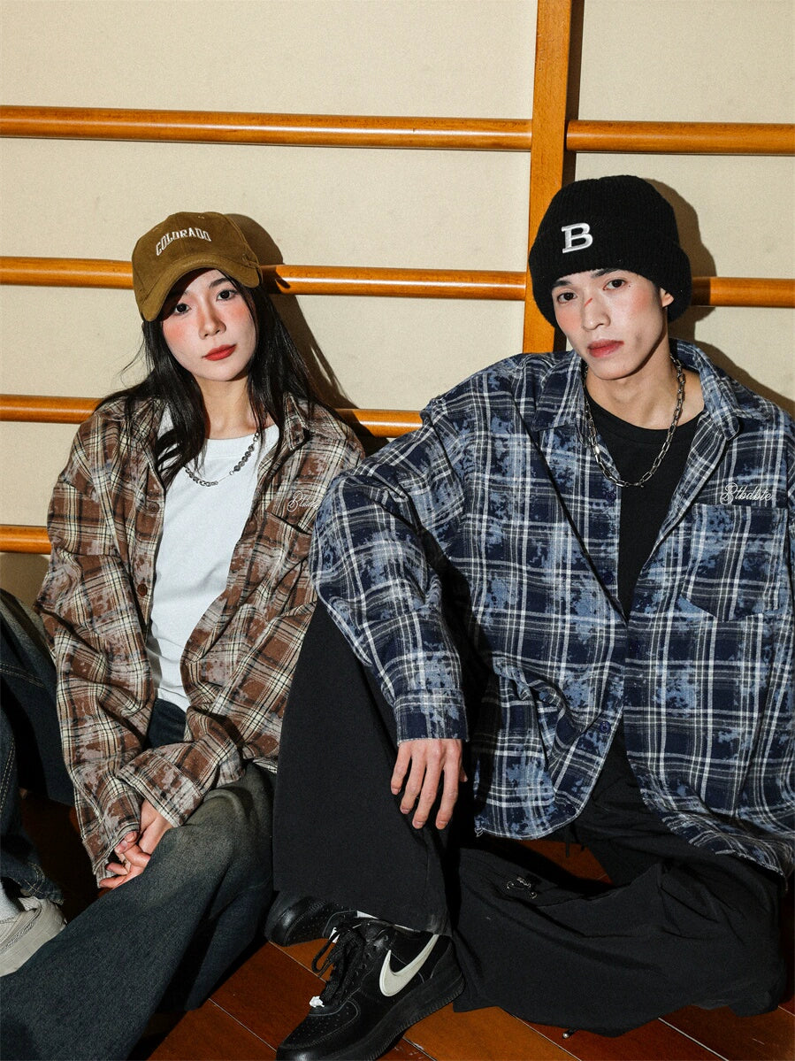 Manyston Bleached Plaid Shirt Maxct