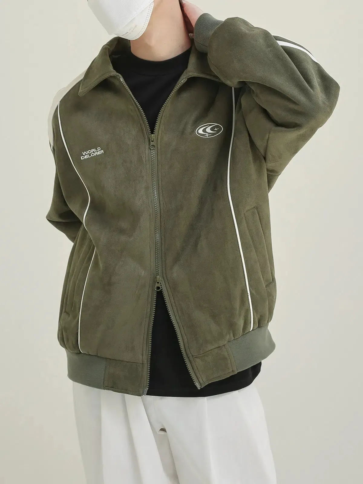 Maxct Suede Lapel Sports Jacket