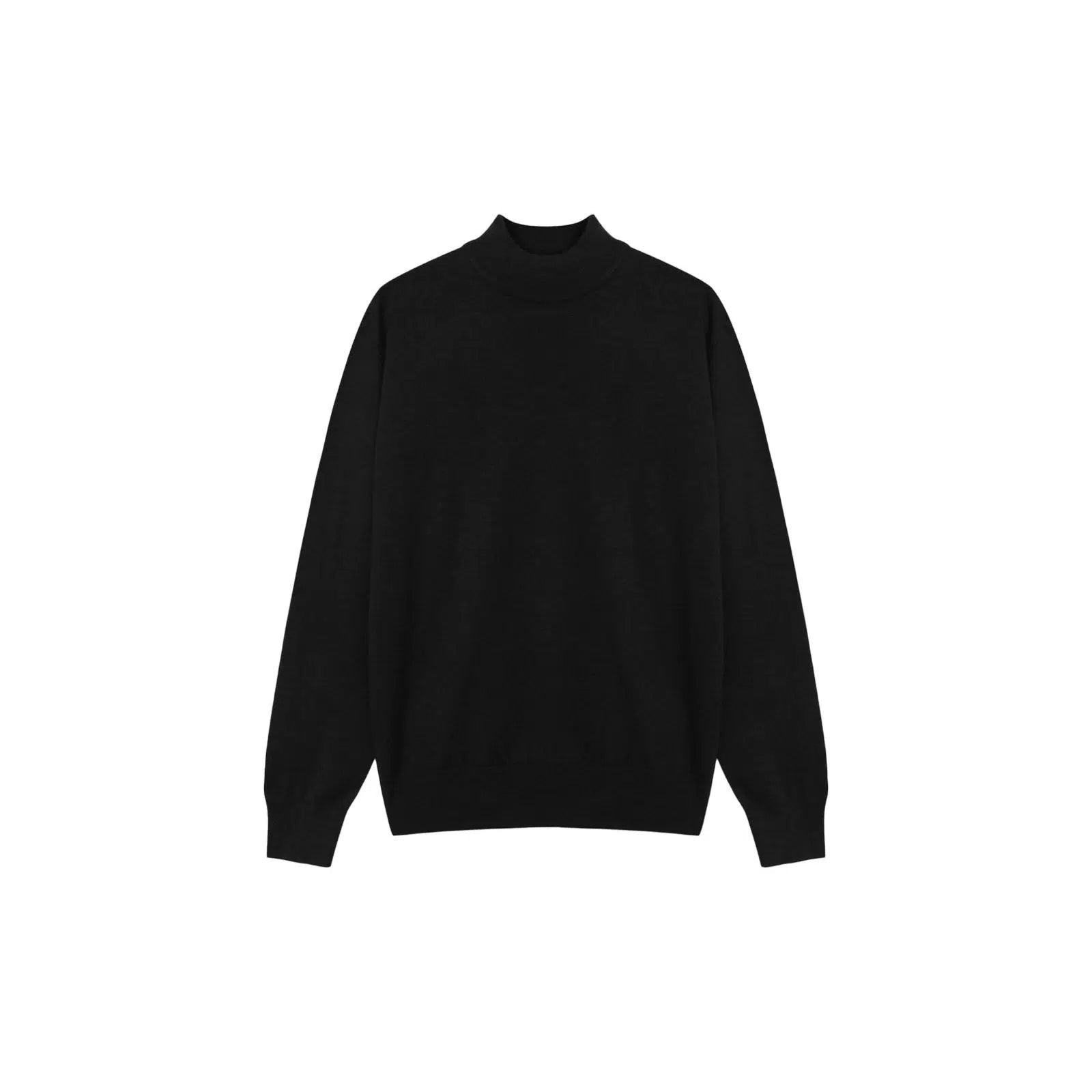 Maxct Black Half Turtleneck Bottoming Sweater