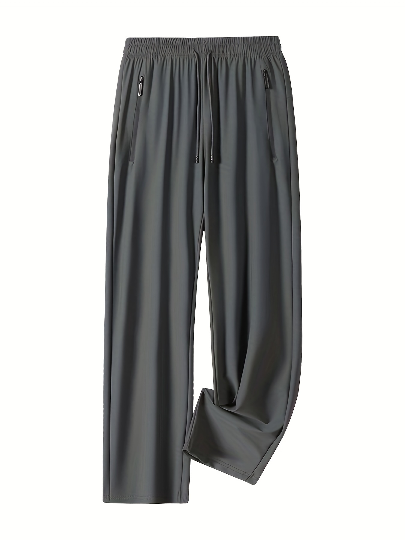 Lightweight Breathable Comfy Joggers, Men's Casual High Stretch Waist Drawstring Sports Pants Sweatpants