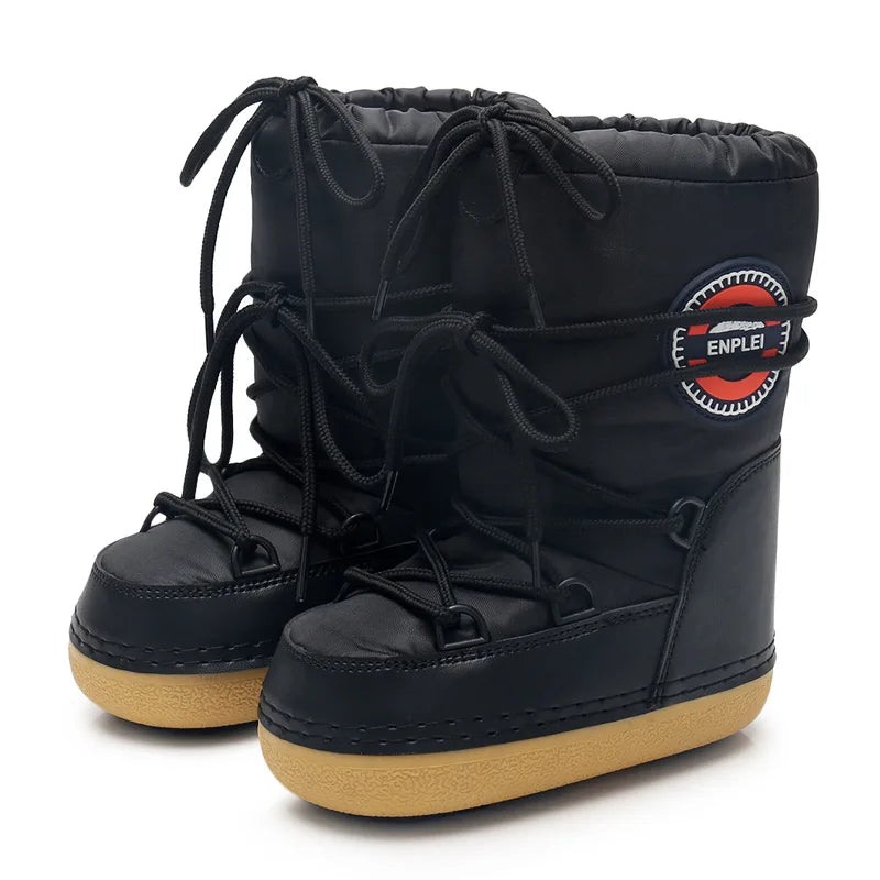 Winter Non-Slip Mid-Calf Slip-on Snow Boots for Women Maxct