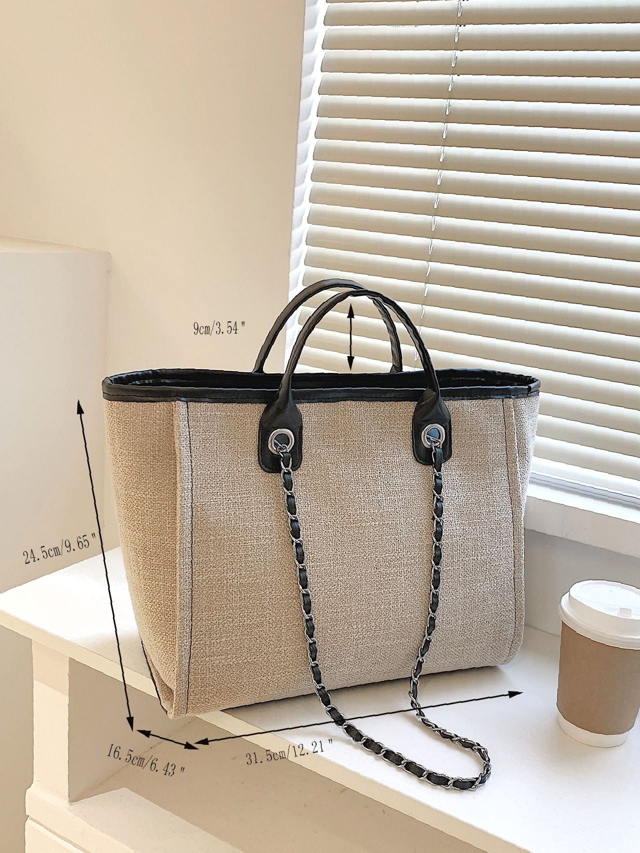 Maxct - Minimalist Chain Top Handle Bag  - Women Tote Bags