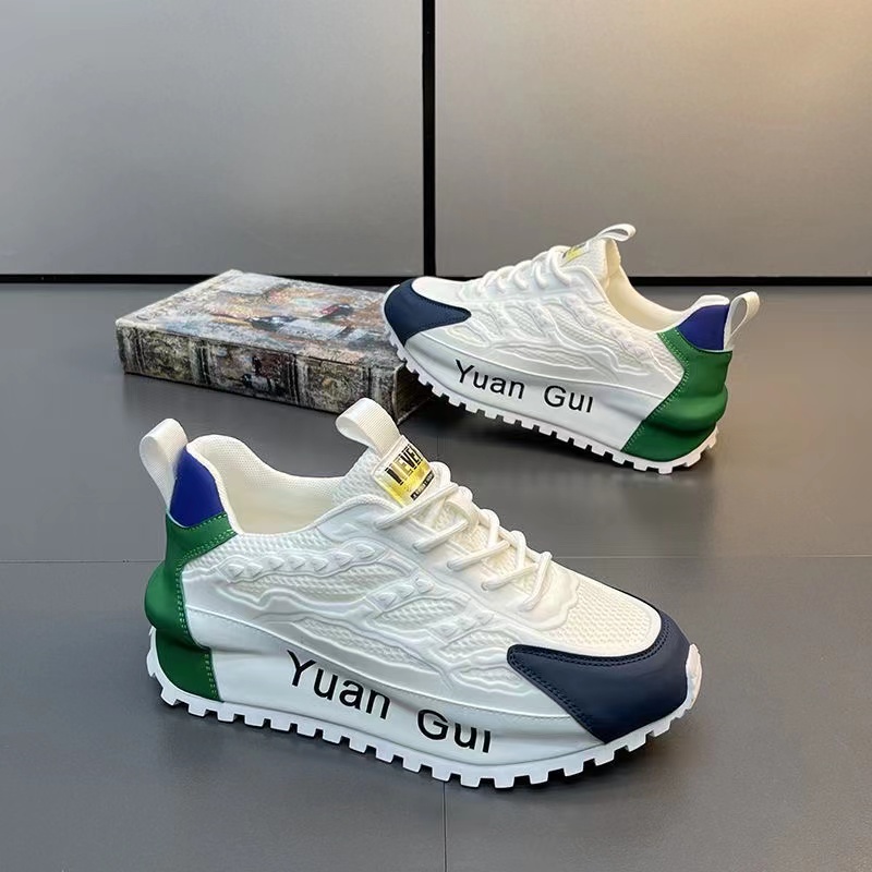 Fan Rood Platform Sneakers: Leather & Mesh for Men - true deals club