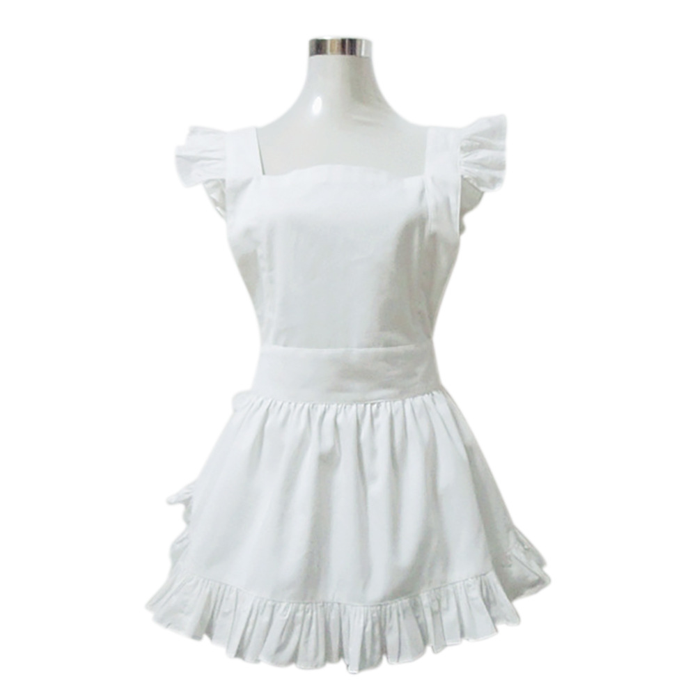 Maxct hoco dresses Apron British Court Style White Skirt Overalls Apron Japanese Role Playing Apron Maid Group